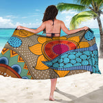 African Sun Print Beach Sarong Wrap