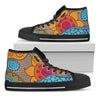 African Sun Print Black High Top Shoes