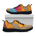 African Sun Print Black Running Shoes