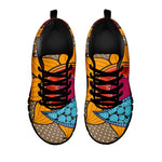 African Sun Print Black Sneakers