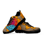 African Sun Print Black Sneakers