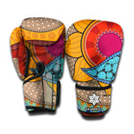 African Sun Print Boxing Gloves