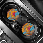 African Sun Print Car Coasters