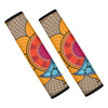 African Sun Print Car Seat Belt Covers