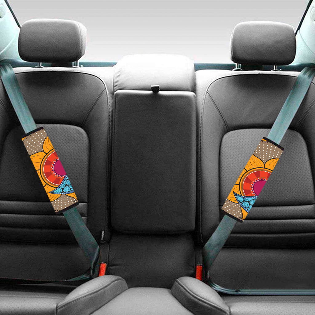 African Sun Print Car Seat Belt Covers