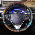 African Sun Print Car Steering Wheel Cover