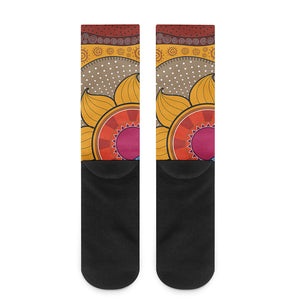 African Sun Print Crew Socks