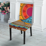 African Sun Print Dining Chair Slipcover