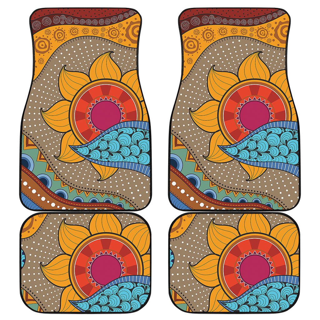 African Sun Print Front and Back Car Floor Mats