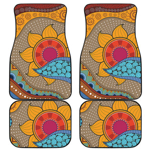 African Sun Print Front and Back Car Floor Mats