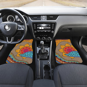 African Sun Print Front and Back Car Floor Mats