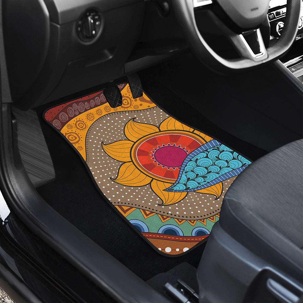 African Sun Print Front and Back Car Floor Mats