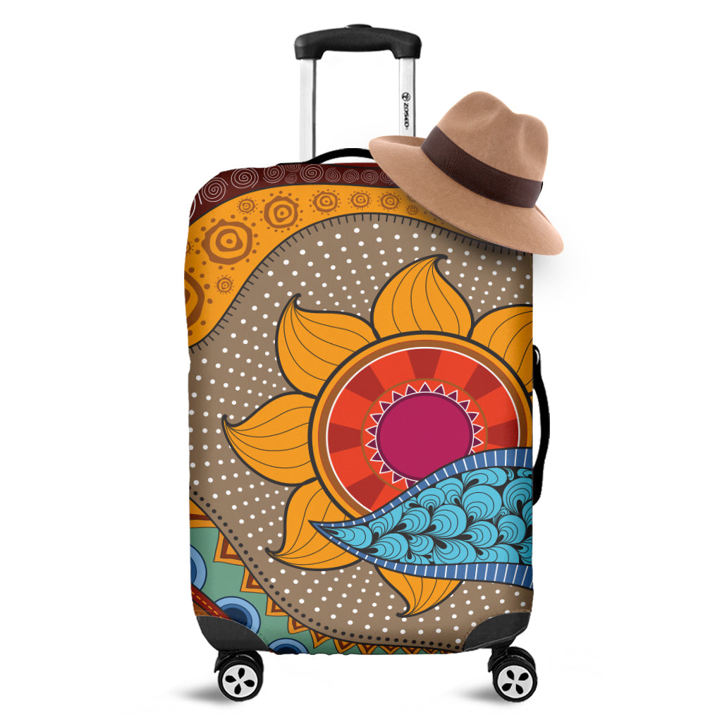 African Sun Print Luggage Cover