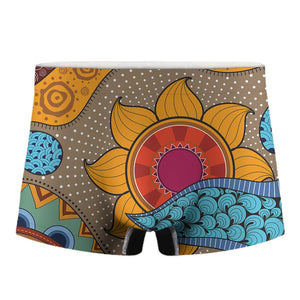 African Sun Print Men's Boxer Briefs