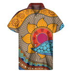 African Sun Print Men's Short Sleeve Shirt