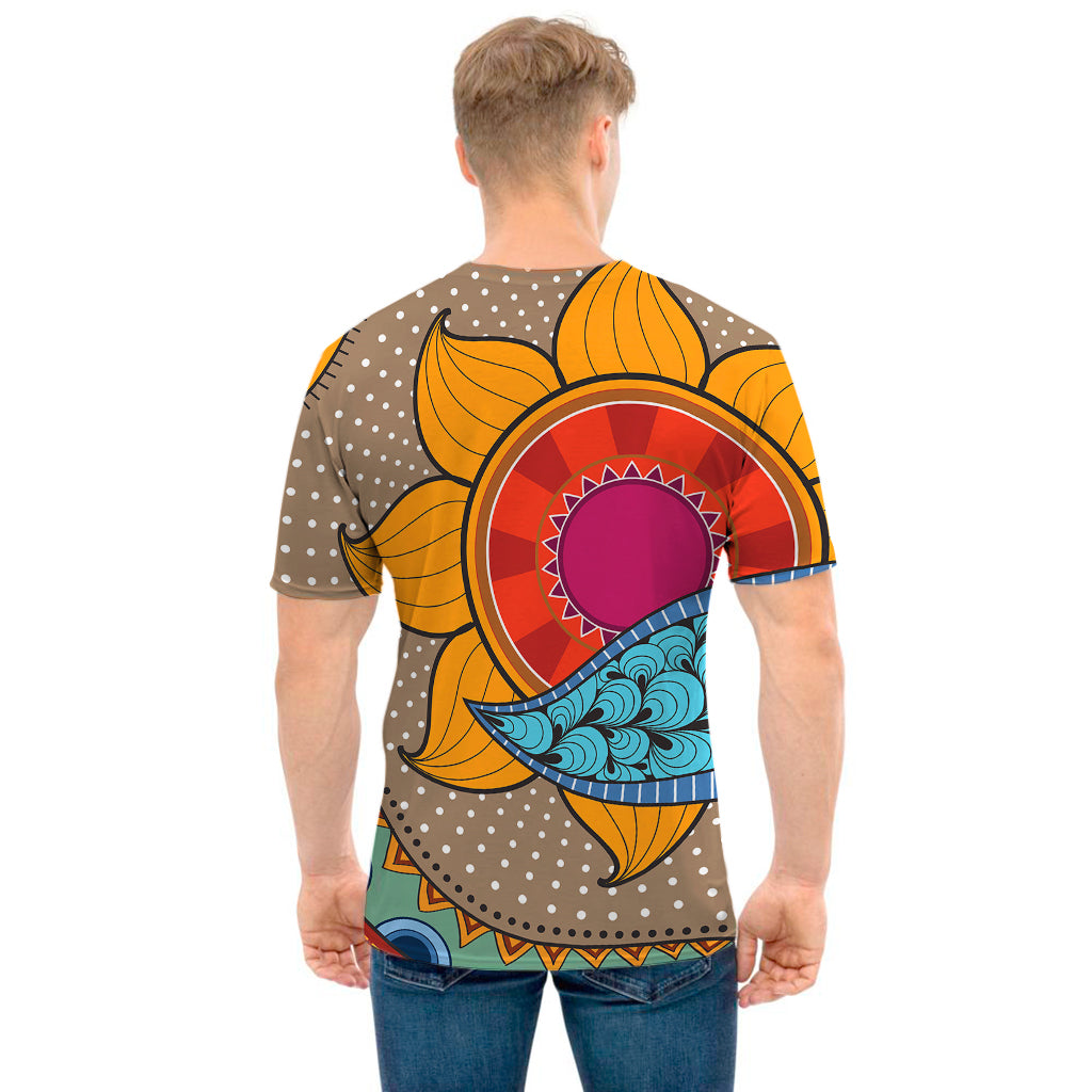 African Sun Print Men's T-Shirt