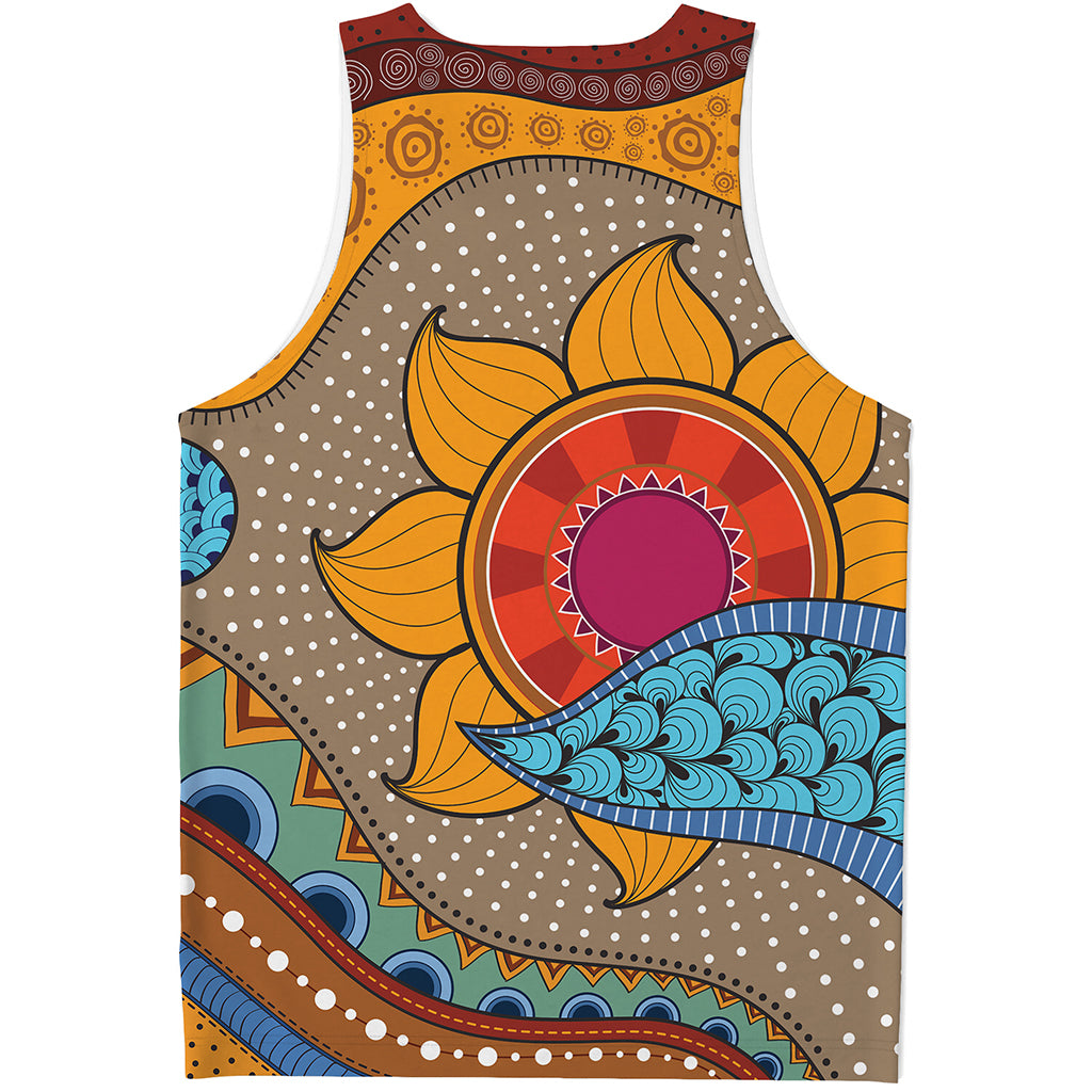 African Sun Print Men's Tank Top