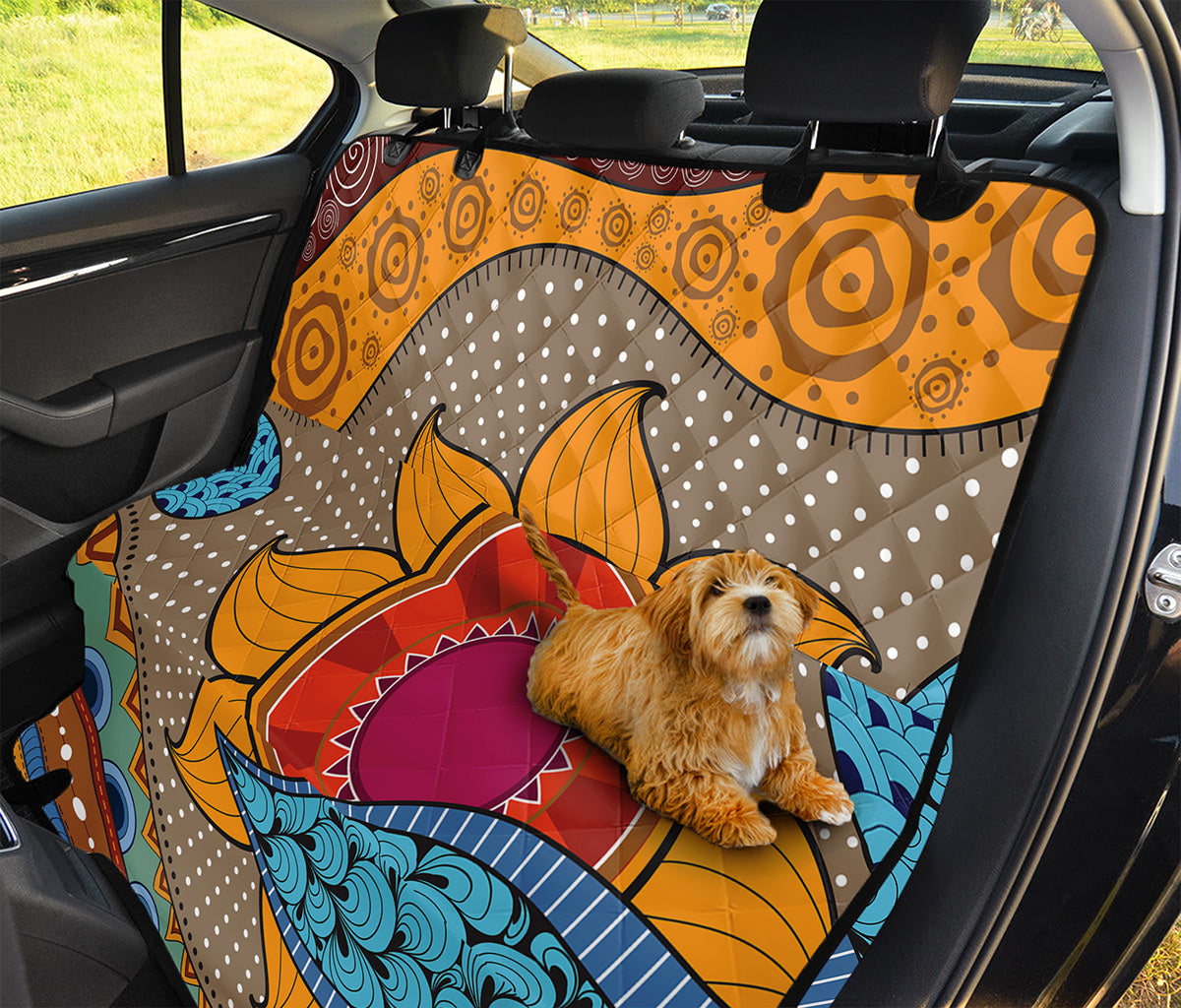 African Sun Print Pet Car Back Seat Cover