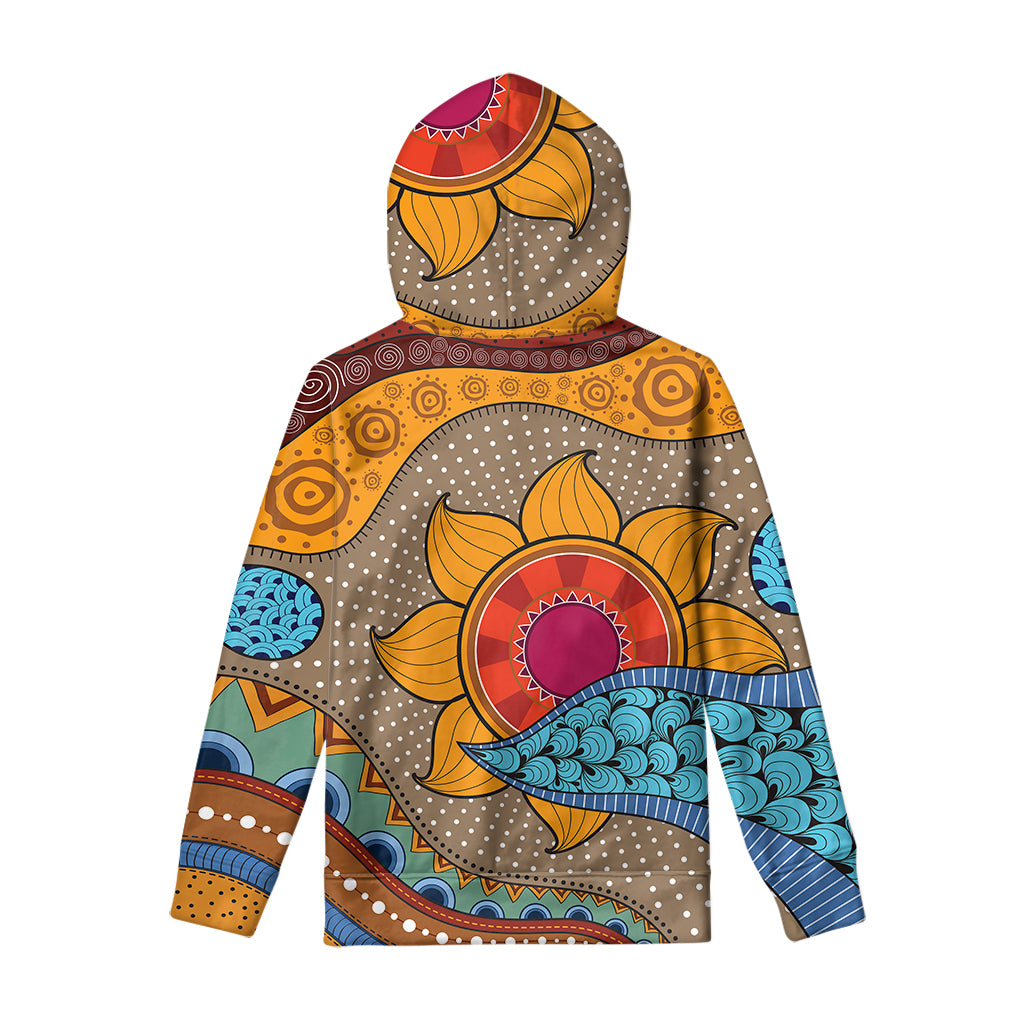 African Sun Print Pullover Hoodie