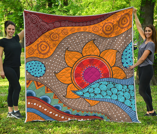 African Sun Print Quilt