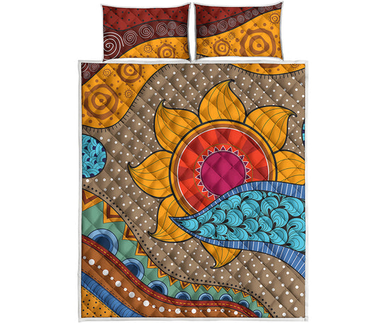 African Sun Print Quilt Bed Set