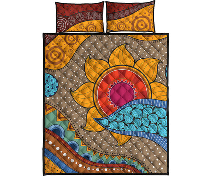 African Sun Print Quilt Bed Set
