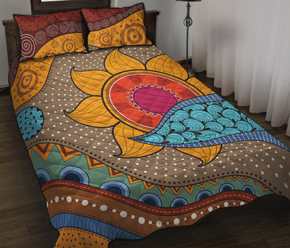 African Sun Print Quilt Bed Set