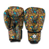 African Totem Masks Pattern Print Boxing Gloves