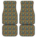 African Totem Masks Pattern Print Front and Back Car Floor Mats
