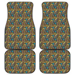 African Totem Masks Pattern Print Front and Back Car Floor Mats