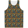 African Totem Masks Pattern Print Men's Tank Top