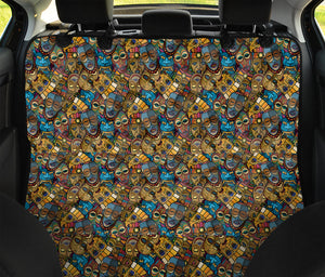 African Totem Masks Pattern Print Pet Car Back Seat Cover