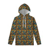 African Totem Masks Pattern Print Pullover Hoodie