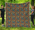 African Totem Masks Pattern Print Quilt