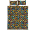 African Totem Masks Pattern Print Quilt Bed Set