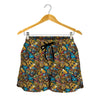 African Totem Masks Pattern Print Women's Shorts