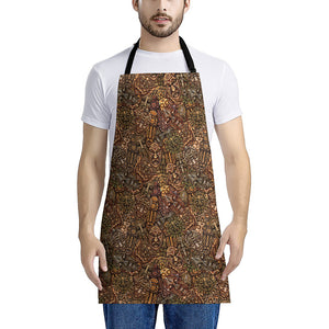 African Totem Pattern Print Apron