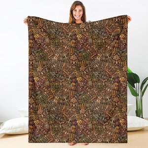 African Totem Pattern Print Blanket