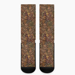 African Totem Pattern Print Crew Socks