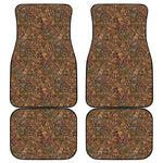 African Totem Pattern Print Front and Back Car Floor Mats