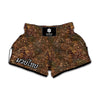 African Totem Pattern Print Muay Thai Boxing Shorts