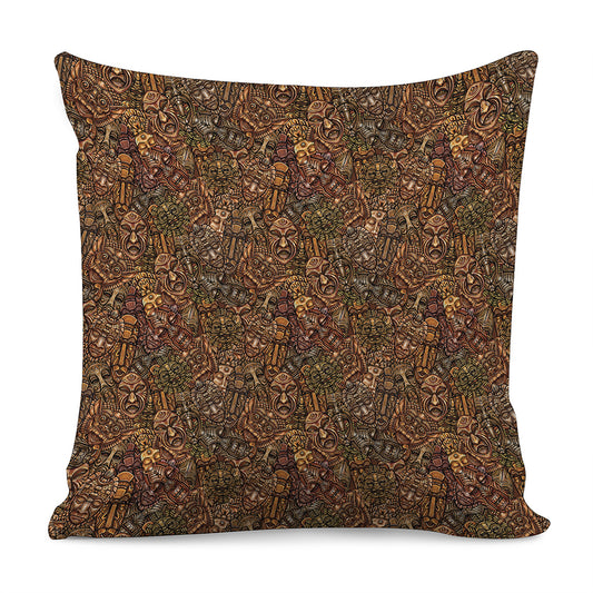 African Totem Pattern Print Pillow Cover