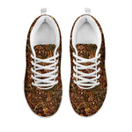 African Totem Pattern Print White Sneakers