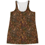 African Totem Pattern Print Women's Racerback Tank Top