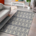 African Tribal Elephant Pattern Print Area Rug