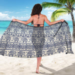 African Tribal Elephant Pattern Print Beach Sarong Wrap