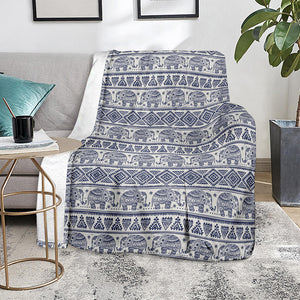 African Tribal Elephant Pattern Print Blanket