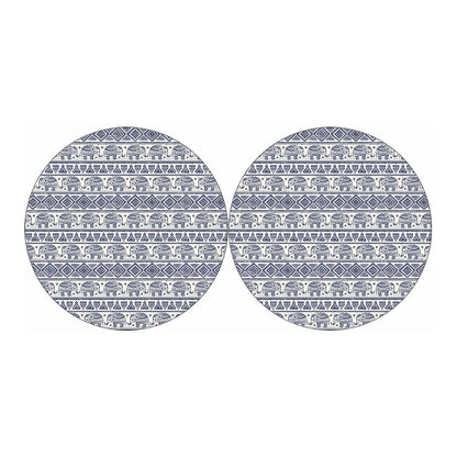 African Tribal Elephant Pattern Print Car Coasters