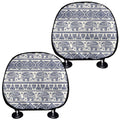 African Tribal Elephant Pattern Print Car Headrest Covers