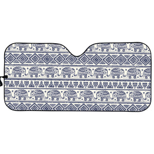 African Tribal Elephant Pattern Print Car Sun Shade